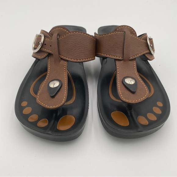 Aerosoft Freedom Arch Support T-Strap Thong Flip Flops Sandals Shoes Size 7 - Picture 3 of 7